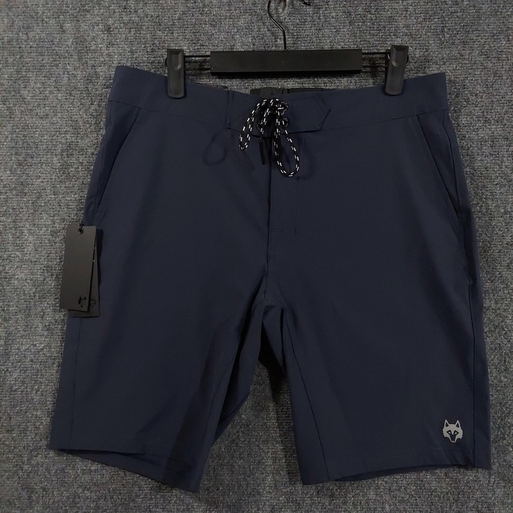 Greyson Shorts Mens 34 Blue‎ Nylon Stretch Chino Drawstring Quick Dry Summer